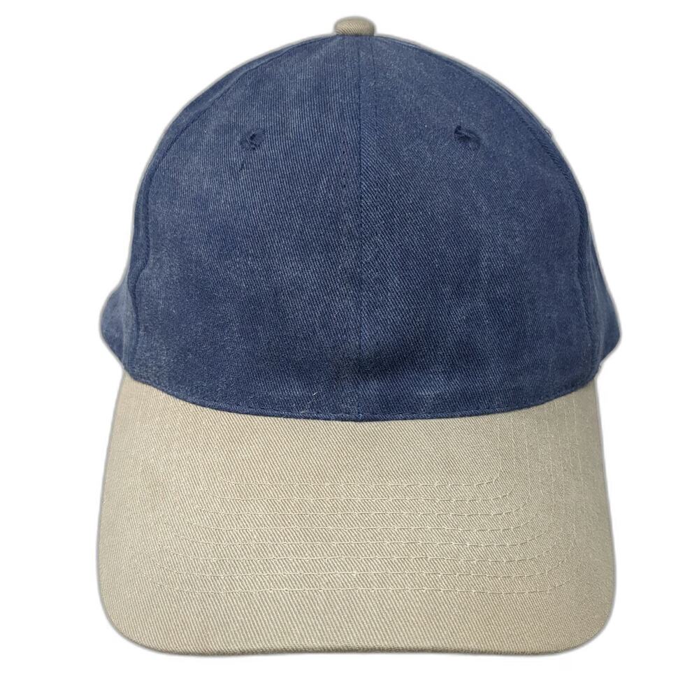 Pony Express Baseball Cap Blue Beige One Size Attached Ponytail Hair Novelty Hat